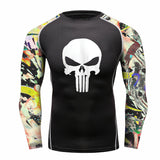 THE BONES SKULL BJJ RASH GUARD FOR MEN