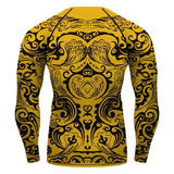 Hufflepuff Harry Potter Long Sleeve Jiu Jitsu Tee Top