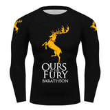 Game of Thrones House Baratheon Compression Training Rash Guard for MMA BJJ Wrestling
