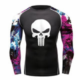 THE BONES SKULL BJJ RASH GUARD FOR MEN