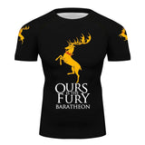 Game of Thrones House Baratheon Compression Training Rash Guard for MMA BJJ Wrestling