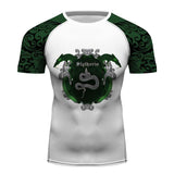 Slytherin Harry Potter Full Printing short Sleeve T-shirt Gym Sport Compression Shirt