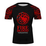 Game of Thrones House Targaryen Short Sleeve Compression Activewear T-Shirt