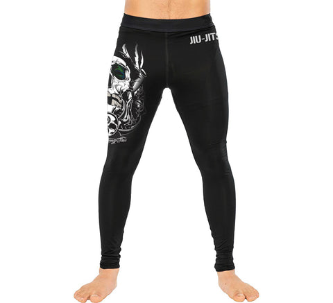 Skull Men's Training Pants Spats Base Layer for No-Gi Fitness Crossfit Workout Gym