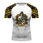 Hufflepuff Harry Potter Long sleeve MMA BJJ Fitness Yoga Running Cycling Use Tee
