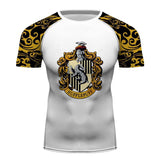 Hufflepuff Harry Potter Long sleeve MMA BJJ Fitness Yoga Running Cycling Use Tee