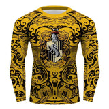 Hufflepuff Harry Potter Long Sleeve Jiu Jitsu Tee Top