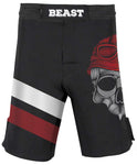 Metallic Skull Two Stripes Mens MMA Training No GI shorts
