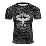 Game of Thrones Night Watch short Sleeve Tee Shirt for Running Cyling Casual Tshirt Tops