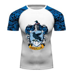 Ravenclaw Harry Potter short sleeve Compression Sports Fitness Shirt