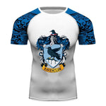 Ravenclaw Harry Potter short sleeve Compression Sports Fitness Shirt