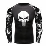 THE BONES SKULL BJJ RASH GUARD FOR MEN