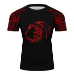 Game of Thrones House Targaryen Short Sleeve Rash Guard Compression T Shirt