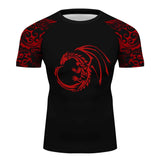 Game of Thrones House Targaryen Short Sleeve Rash Guard Compression T Shirt