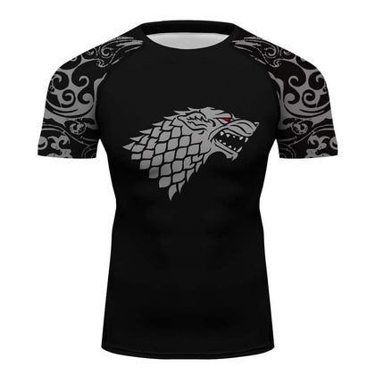 Game of Thrones House Stark The Wolf short sleeves Cool Dry Workout Shirt