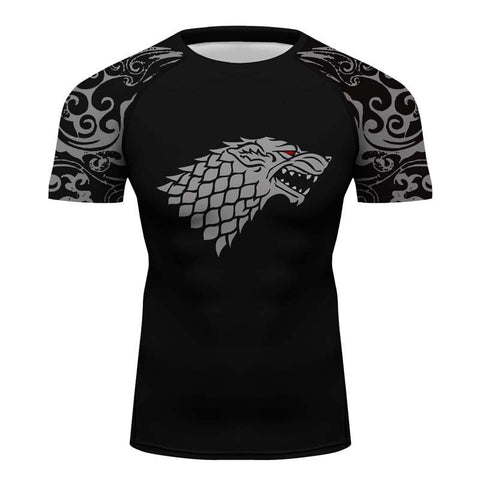 Game of Thrones House Stark The Wolf short sleeves Cool Dry Workout Shirt