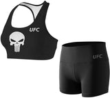 Women's Solid Black Compression Shorts Fight Shorts