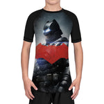 Super Hero Series Youth Boys Kids Girls UV/Sun Protection Short Sleeve BJJ Rash Guard