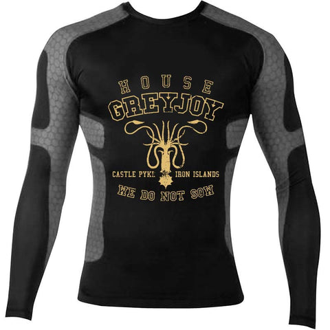 Game of Thrones House Greyjoy Longsleeve Compression Shirt - BJJ, MMA, Muay Thai