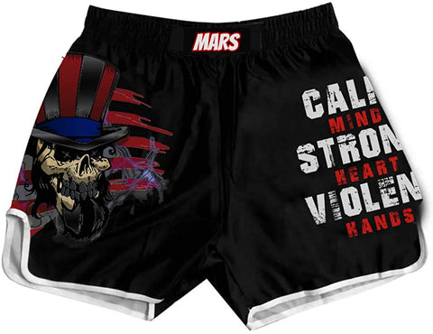 Unisex Skull Muay Thai Boxing Shorts for Men Women Youth
