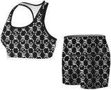 Women's Skull Crossbones Compression Shorts Fight Shorts