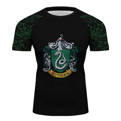 Slytherin Harry Potter Compression Training Rash Guard for MMA BJJ Wrestling