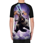 Kids Youth Lazer Cat Panda Galaxy Performance UV Sun Protection BJJ Rash Guard