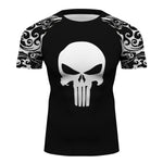 Totem Bones Skull Gym Sport Compression Shirt Rash Guard