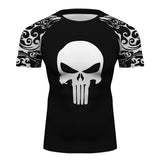 Totem Bones Skull Gym Sport Compression Shirt Rash Guard