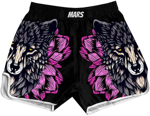 Unisex Wolf Muay Thai Boxing Shorts for Men Women Youth