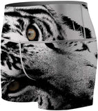 Women's White Tiger Compression Shorts Fight Shorts