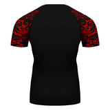 Game of Thrones House Targaryen Short Sleeve Compression Shirt - BJJ, MMA, Muay Thai
