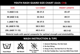 Kids Custom BJJ Athletic Training Rash Guard for Youth Boys Girls
