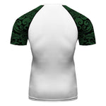 Slytherin Harry Potter Compression Training Rash Guard for MMA BJJ Wrestling green