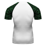 Slytherin Harry Potter Compression Training Rash Guard for MMA BJJ Wrestling green