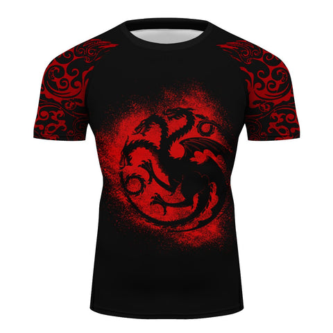Game of Thrones House Targaryen Short Sleeve Athletic Tee Fitness Shirt
