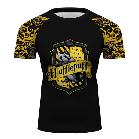 Hufflepuff Harry Potter Short Sleeve Jiu Jitsu Tee Top