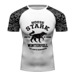 Game of Thrones House Stark The Wolf Full Printing short Sleeve T-shirt Gym Sport