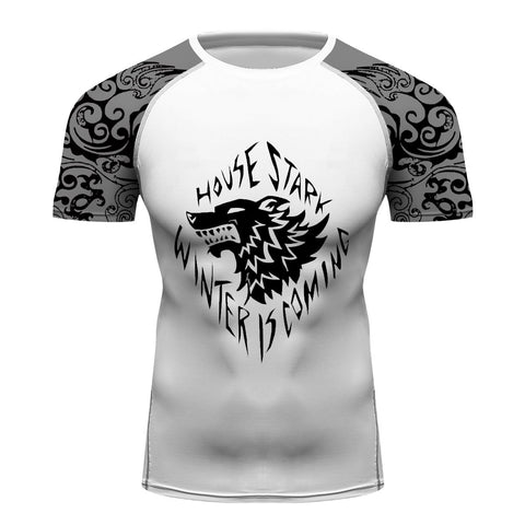 Game of Thrones House Stark Winter Is Coming Athletic Sport Fitness Gym Top