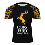Game of Thrones House Baratheon UV Protection Quick Dry Compression Shirts Rash Guard