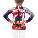 Cat Pizza Patten Kids UV Sun Protection Outdoor Performance Rash Guard