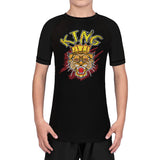 Tiger King Youth Boys Kids Girls UV/Sun Protection Short Sleeve BJJ Rash Guard