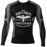 Game of Thrones Night Watch Longsleeve Jiu Jitsu Fighting Grappling Compression Shirt