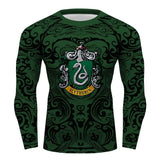Slytherin Harry Potter Longsleeve Running Baselayer Compression Shirt