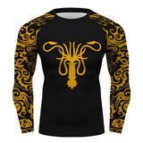 Game of Thrones House Greyjoy Longsleeve Quick Dry Compression Shirts Rash Guard