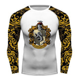Hufflepuff Harry Potter Long sleeve MMA BJJ Fitness Yoga Running Cycling Use Tee