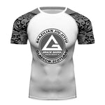 Short Sleeve Compression MMA BJJ Wrestling Cross Training Rash Guard Slim Fit Tee