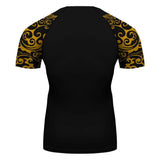 Hufflepuff Harry Potter Short Sleeve Compression Sports Fitness Shirt