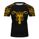 Game of Thrones House Greyjoy short Sleeve Dry-Fit Trainning Shirt