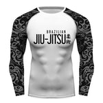 Men Digital Printing BJJ Yoga Tshirt Fitness Gym Tops Jiu Jitsu MMA Muay Thai No Gi Compression Rash Guards